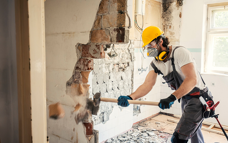 Selective demolition, targeted wall removal, Minneapolis commercial project